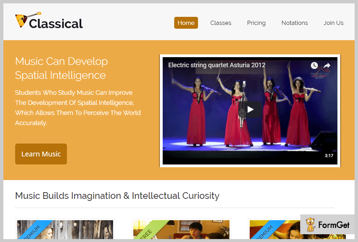 Classical Music WordPress Theme
