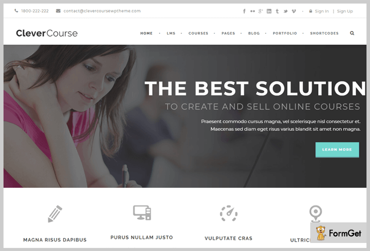 Clever Course LMS WordPress Themes