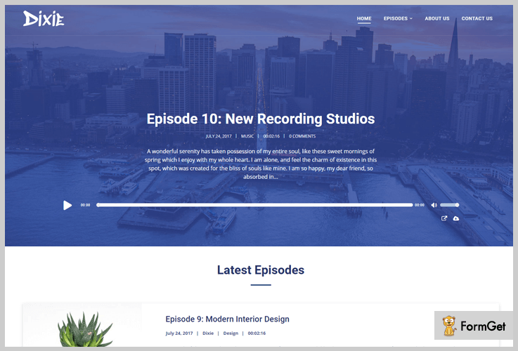 Dixie Podcast WordPress Theme