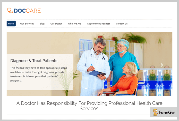 DocCare Doctor WordPress Theme