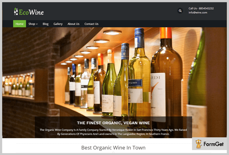 EcoWine Wine WordPress Themes