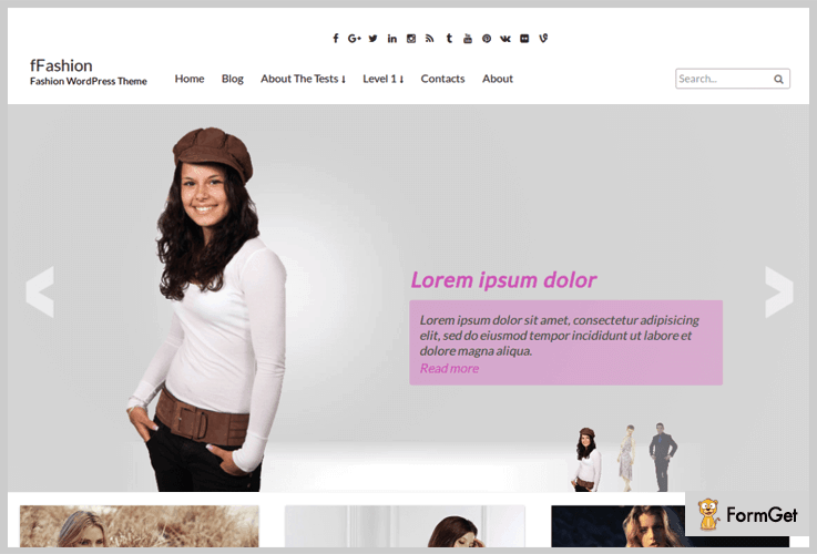 fFashion Model Agency WordPress Theme