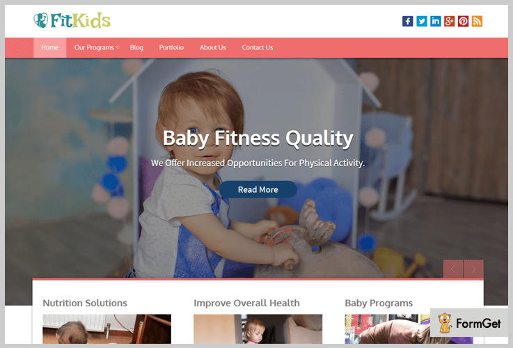 FitKids Fitness WordPress Theme