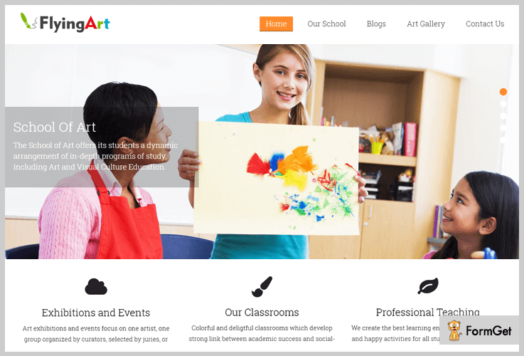 Flying Art School WordPress Theme