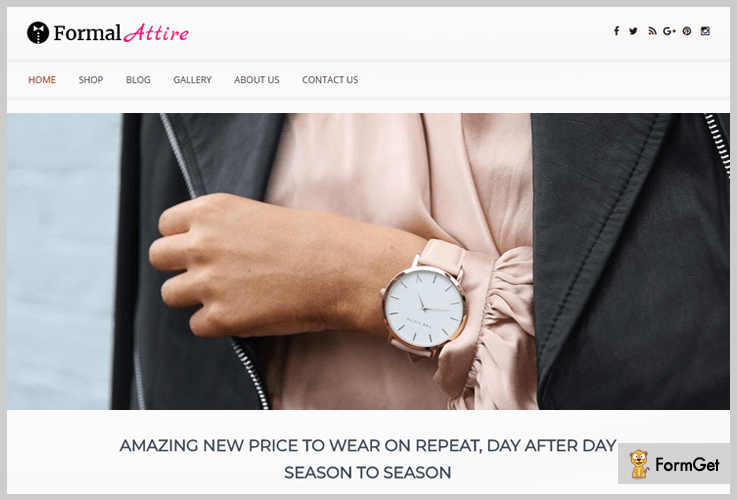 FormalAttire Store WordPress Theme