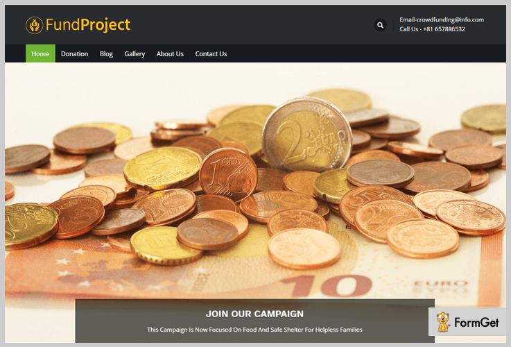 FundProject WordPress Theme