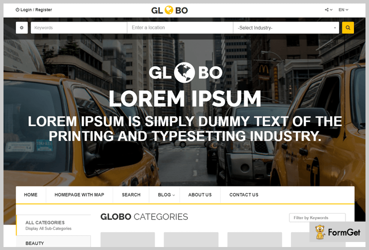 Globo - Directory WordPress theme