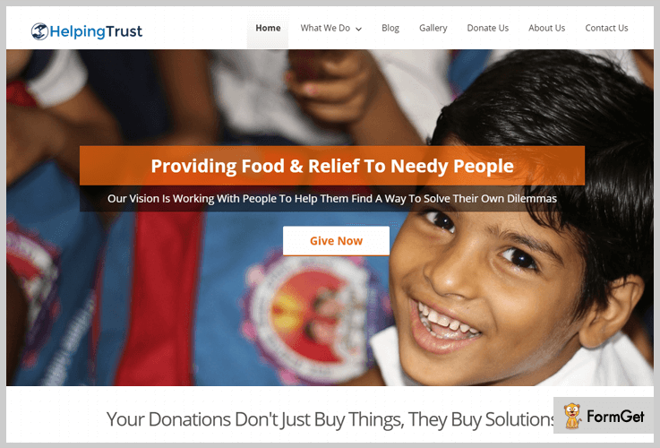 HelpingTrust Charity WordPress Theme