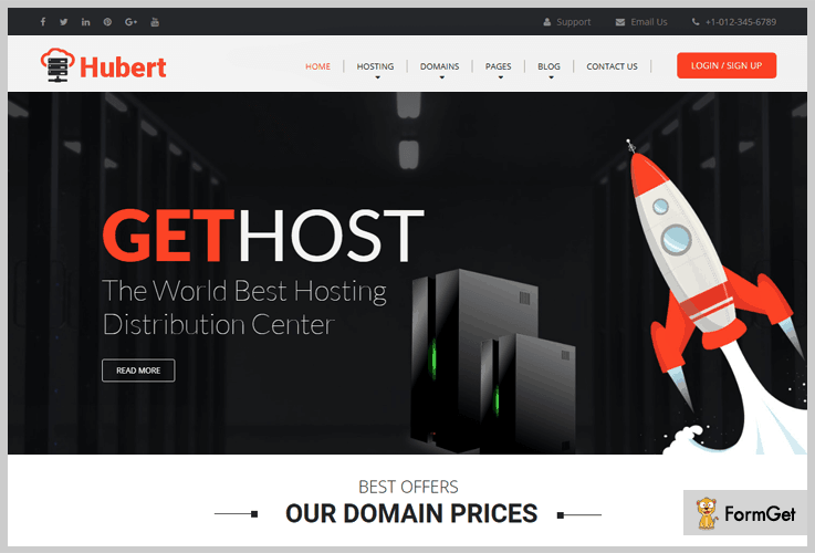 Hubert Hosting WordPress Themes