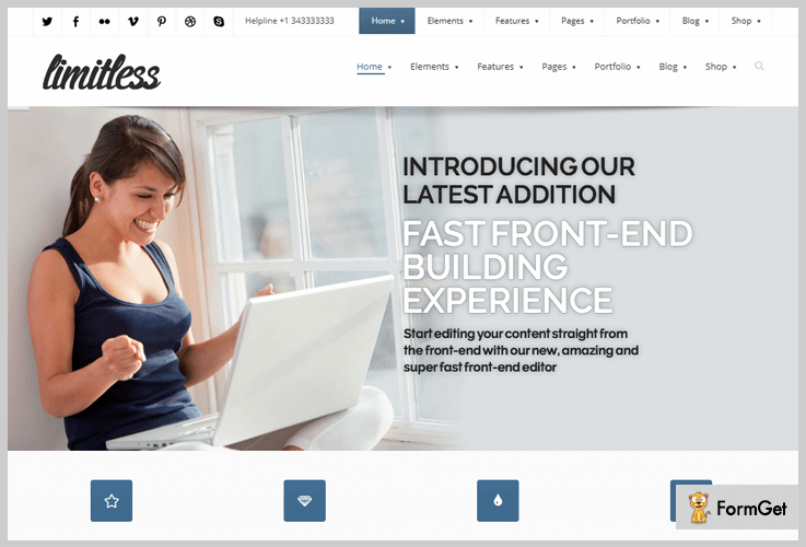 Limitless Drag And Drop WordPress Theme