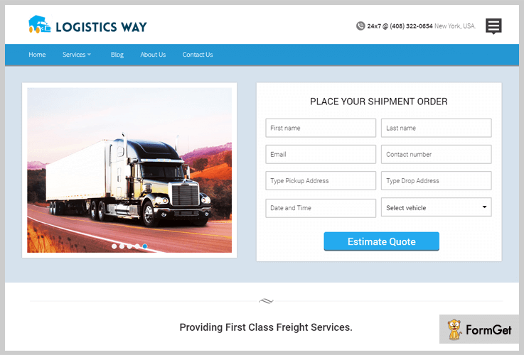 Logistics WordPress Theme