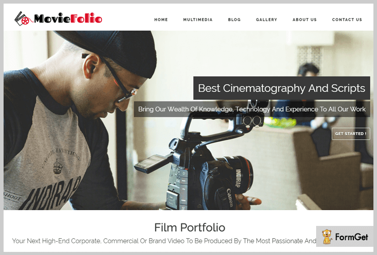 Movie Folio Filmmaker WordPress Theme