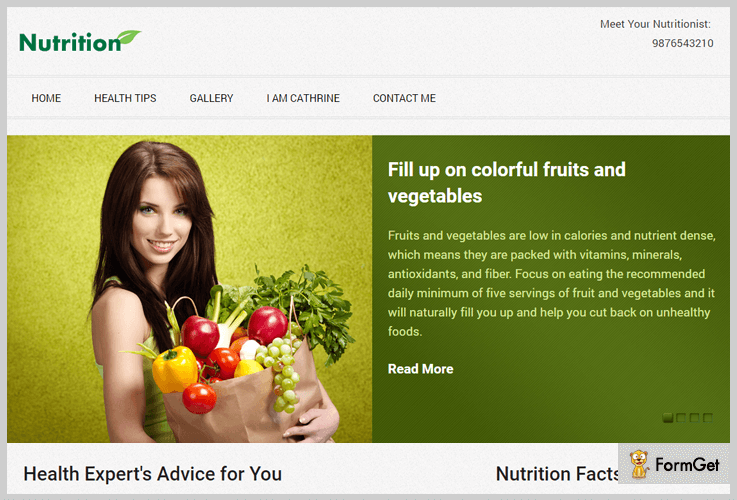 Nutrition Fitness WordPress Theme