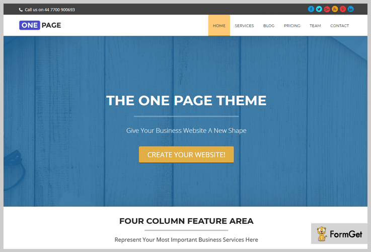 one-page wordpress theme