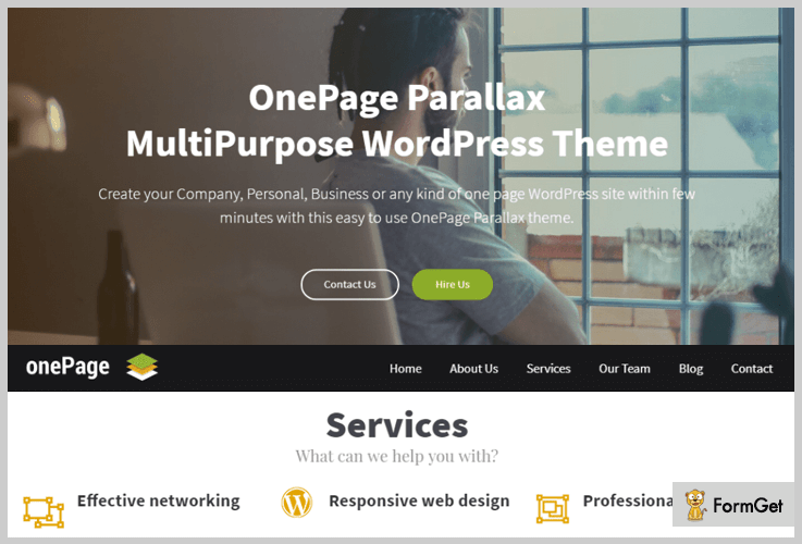 Parallax Onepage WordPress Theme