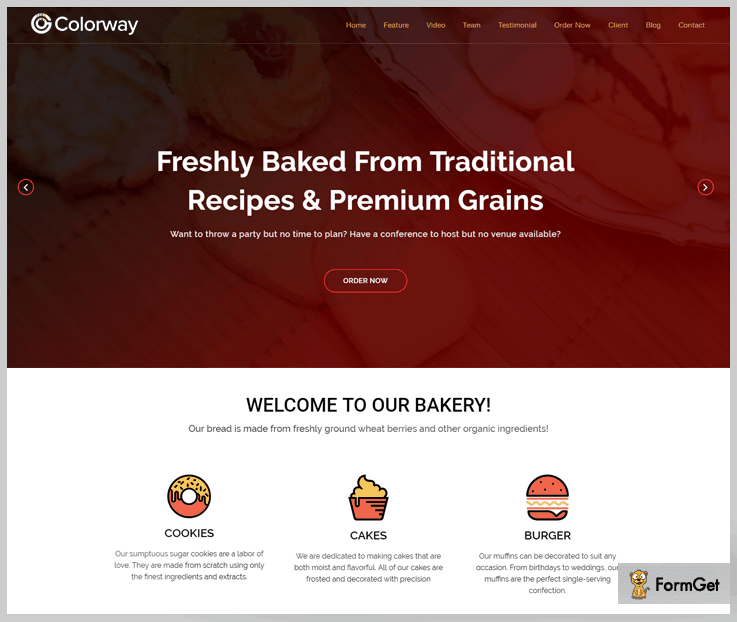 Colorway - Bakery WordPress Theme