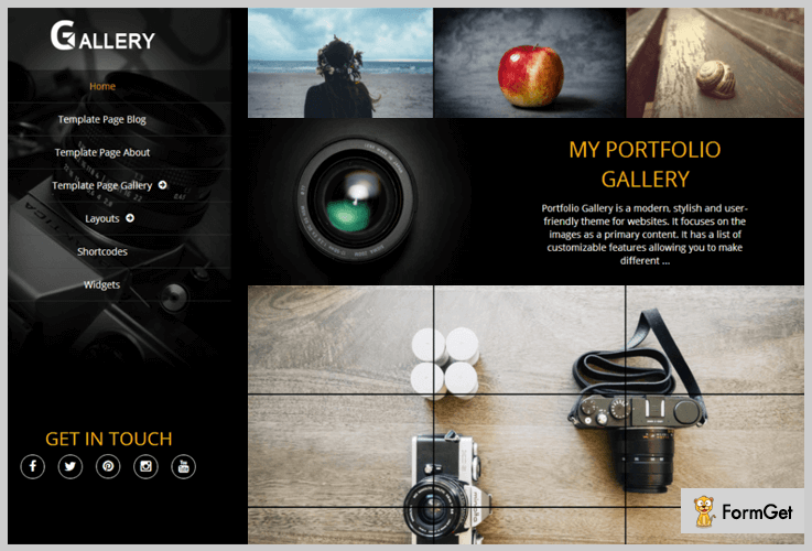 Portfolio Image WordPress Theme