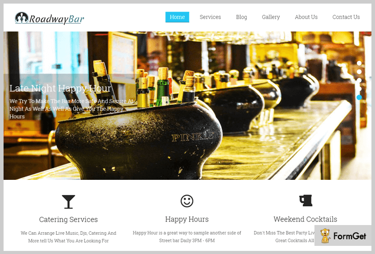 Roadway Bar Brewery WordPress Theme