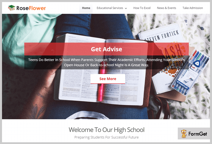 RoseFlower University WordPress Themes