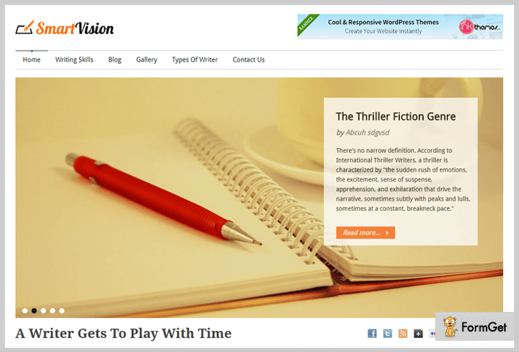 Smart Vision Author WordPress Theme