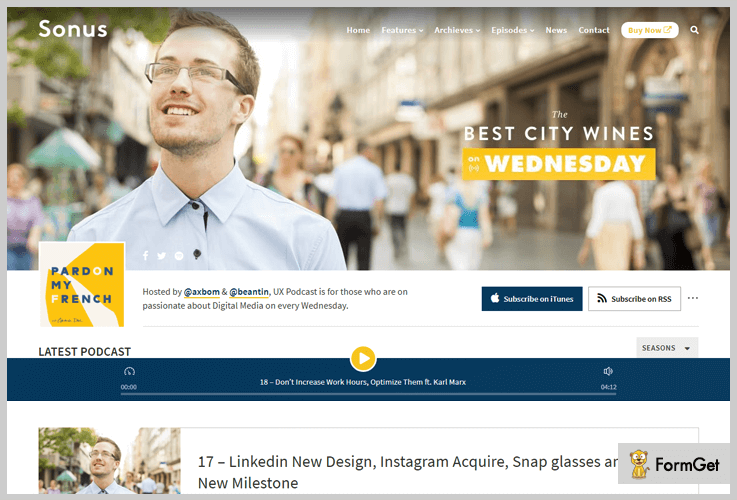 Sonus Podcast WordPress Theme