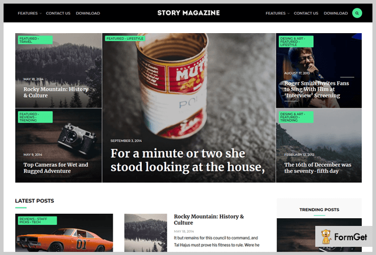 Story Magazine Three Column WordPress Theme