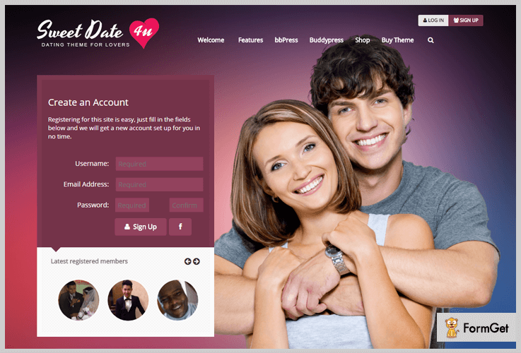 Sweet Date Dating WordPress Themes