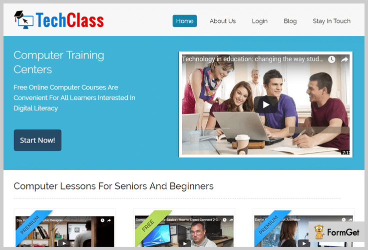 TechClass E-learning WordPress Themes