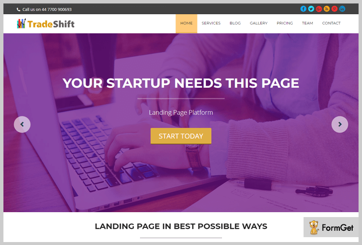 Landing Page WordPress Theme