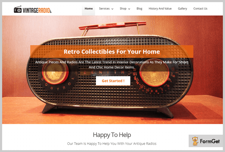 VintageRadio Vintage WordPress Theme