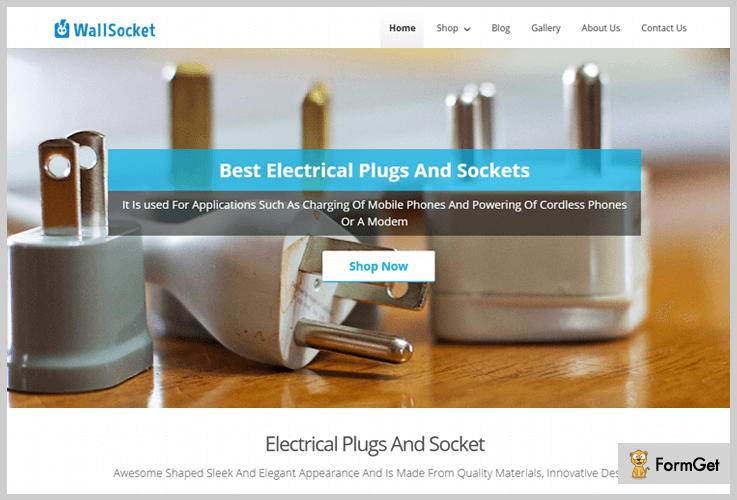 wall-socket WordPress Themes For Electricians