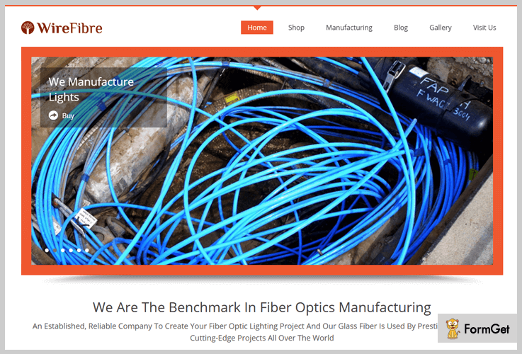 WireFibre Fiber Optics Manufacturing WordPress Theme