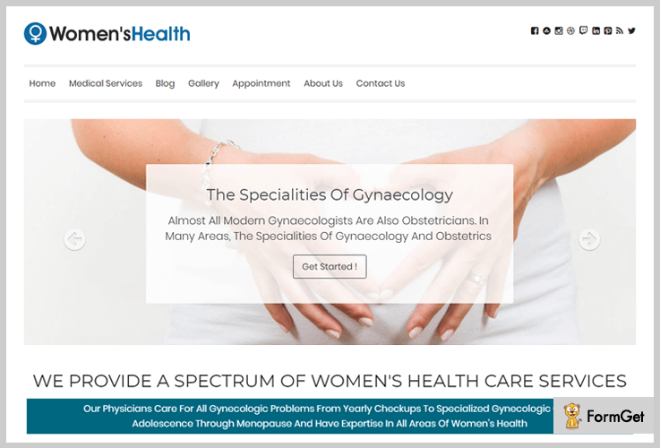 Women's Health Doctor WordPress Theme