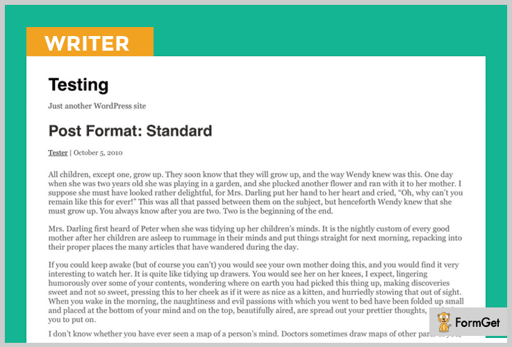 Writer Author WordPress Theme