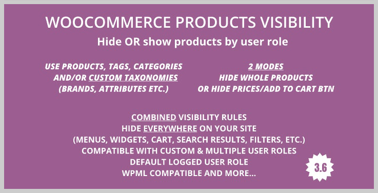 WooCommerce Products Visibility - WordPress Show Hide Content Plugins