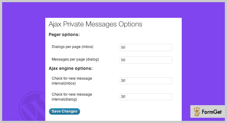 Ajax Private Messages WordPress Plugins