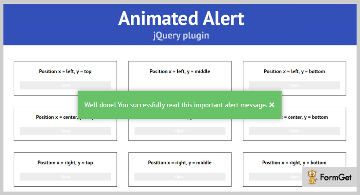 Animated jQuery Alert Plugin