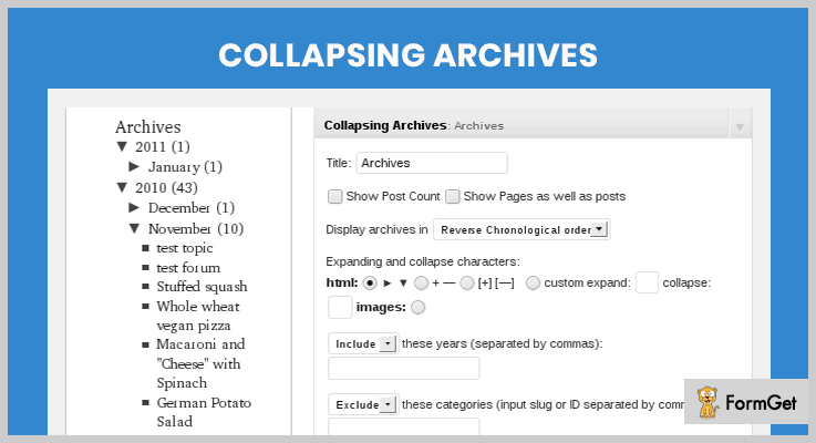 Collapsing Archives WordPress Plugin