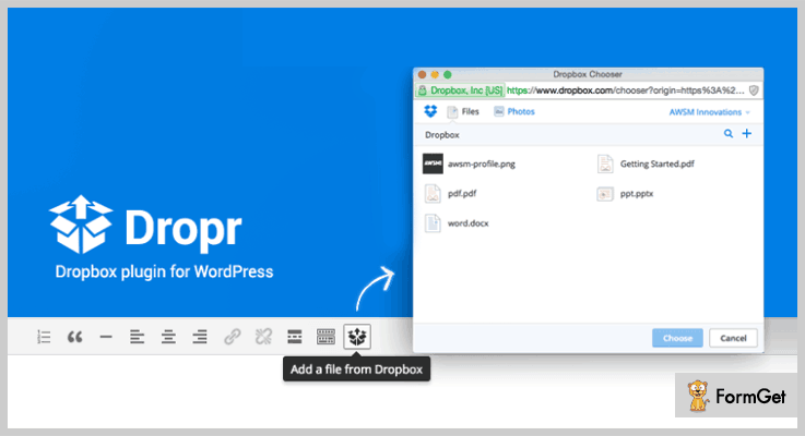 Dropbox Plugin for WordPress