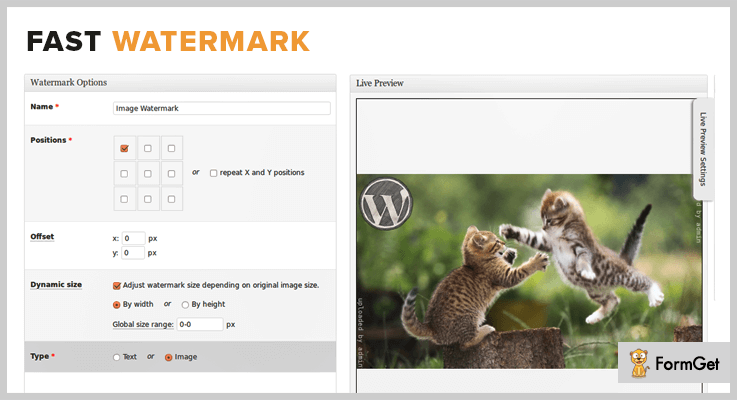 Fast Watermark WordPress Plugin