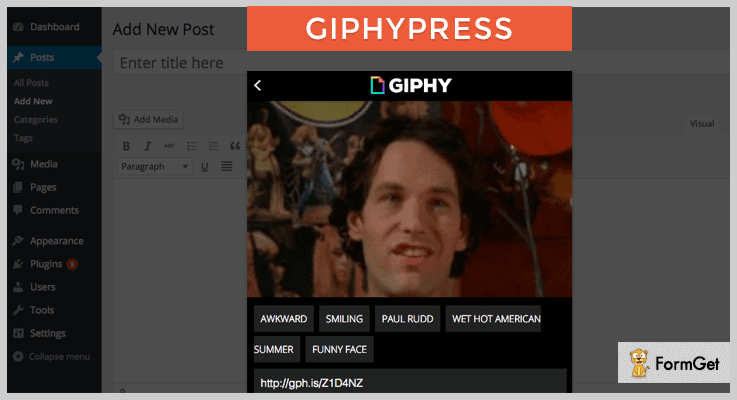 Giphypress GIF WordPress Plugins