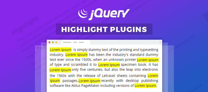 jQuery Highlight Plugins