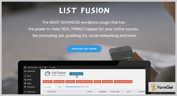 List Fusion Lead Generation WordPress Plugin