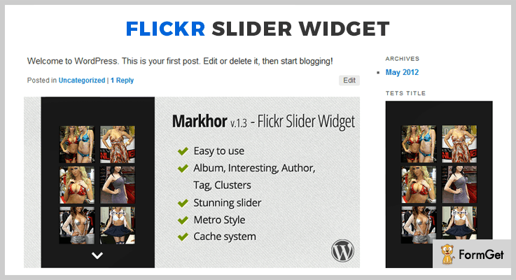 Markhor Flickr WordPress Plugin