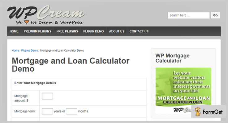 Mortgage and Loan Calculator Plugin WordPress Calculator Plugins