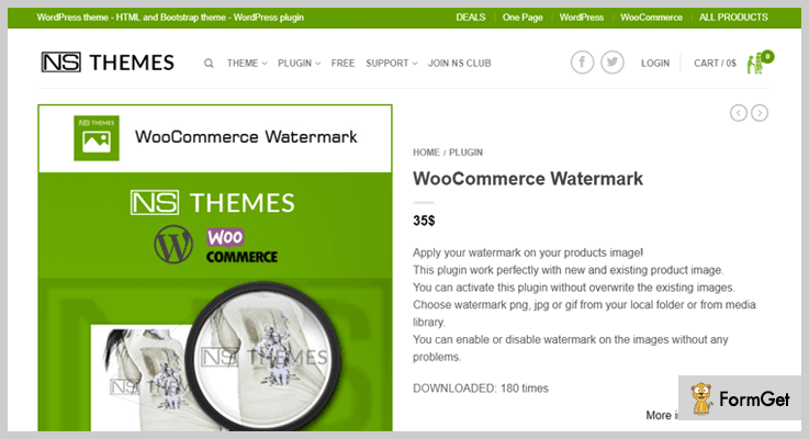 NS Themes Watermark WordPress Plugin