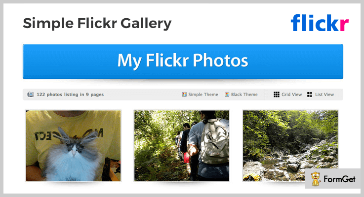 Simple Flickr Gallery Flickr WordPress Plugin