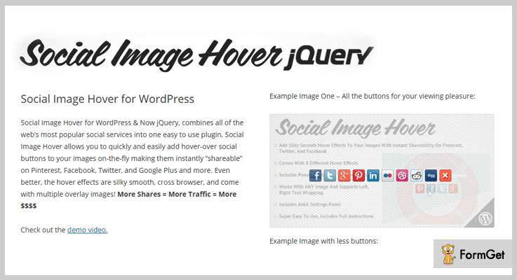 Social Image Hover jQuery Overlay Plugins