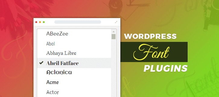 WordPress Font Plugins