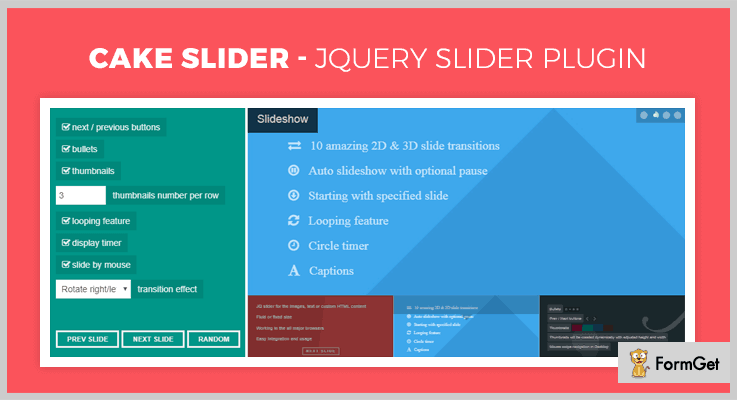 Cake Slider 3D Slider jQuery Plugin